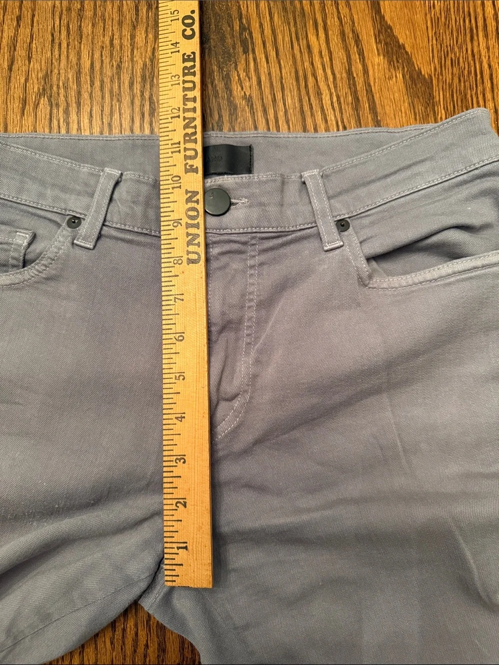 J Brand Star Slim Straight Gray Jeans 34 Stretch Garment Dyed USA Made